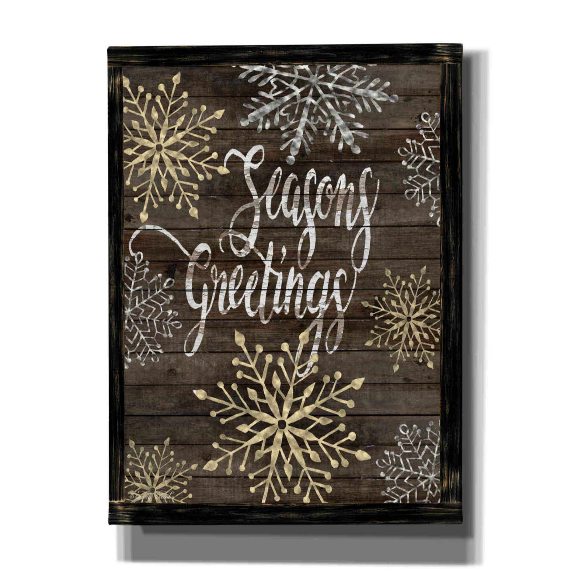 'Snowflake Seasons Greetings' by Cindy Jacobs, Canvas Wall Art