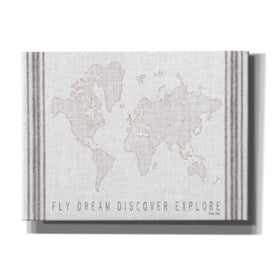 'Fly, Dream, Discover, Explore Map' by Cindy Jacobs, Canvas Wall Art