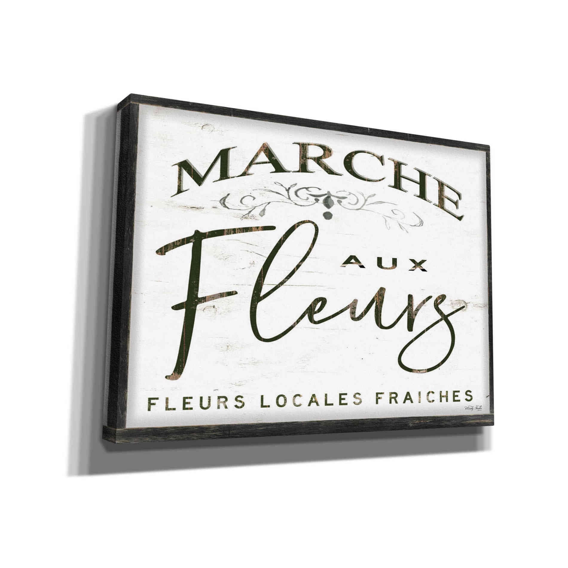 'Fleurs Sign I' by Cindy Jacobs, Canvas Wall Art