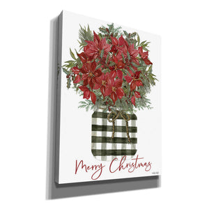 'Merry Christmas Poinsettia' by Cindy Jacobs, Canvas Wall Art