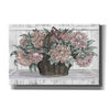 'Basket of Peonies' by Cindy Jacobs, Canvas Wall Art