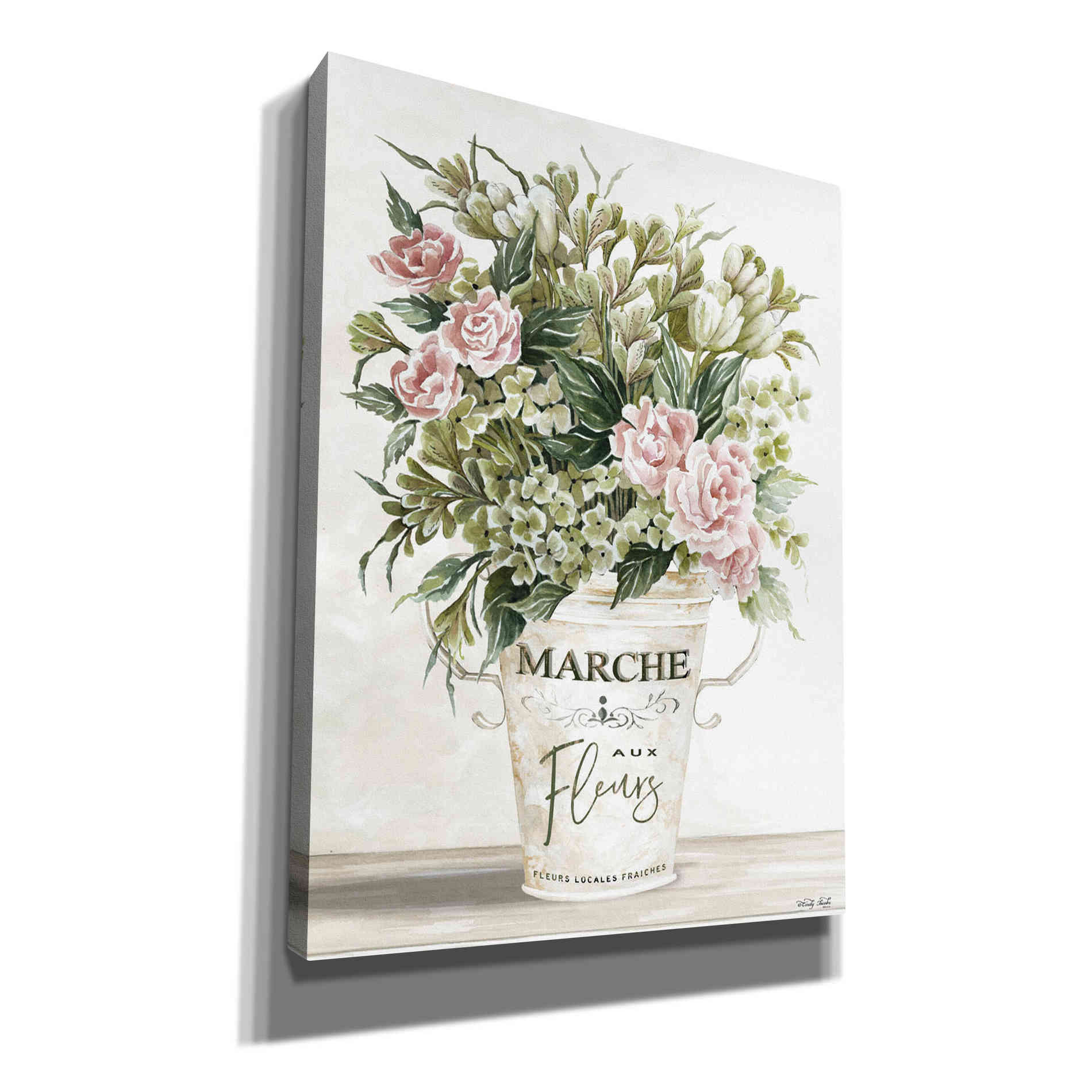 'Spring Peonies I' by Cindy Jacobs, Canvas Wall Art