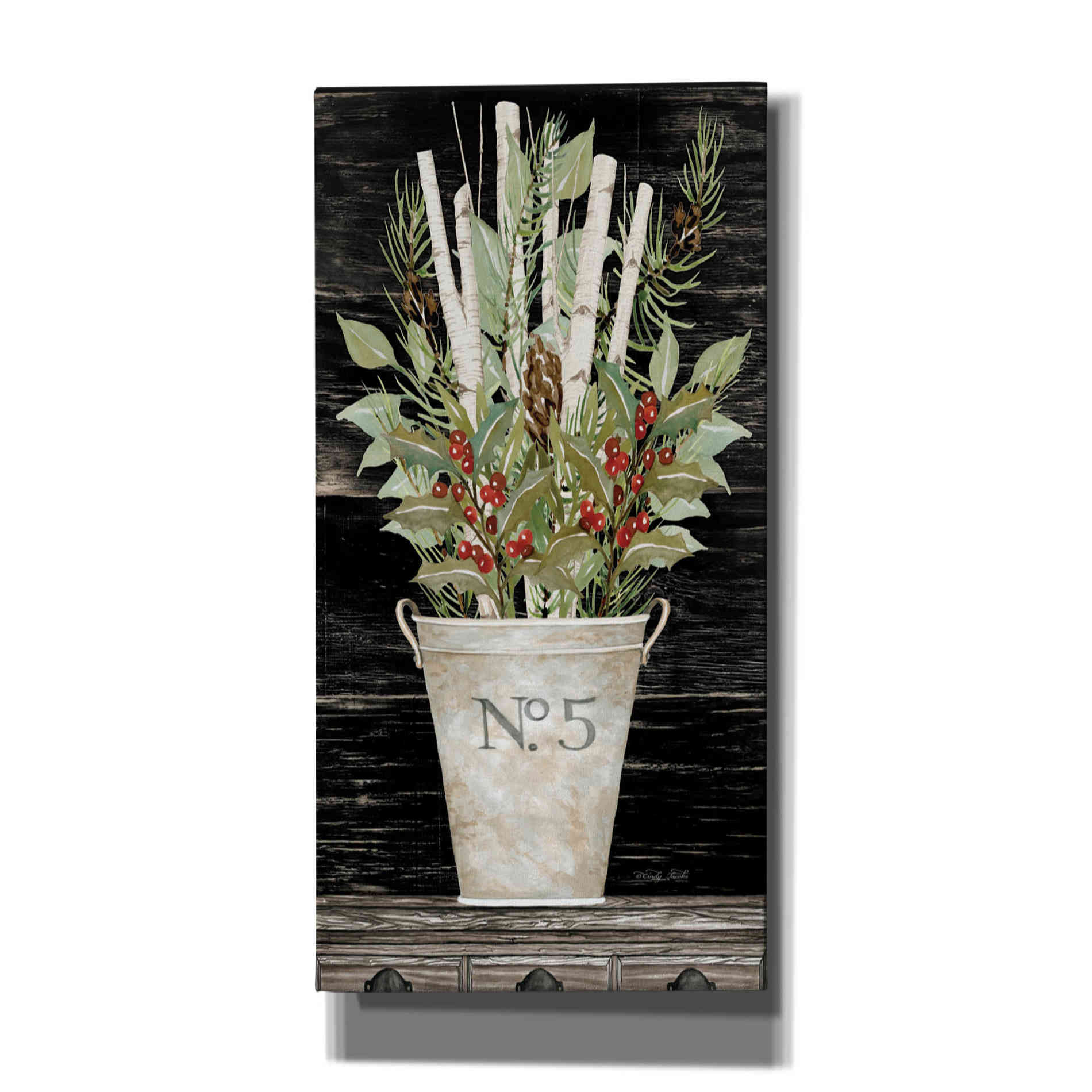 'No. 5 Christmas' by Cindy Jacobs, Canvas Wall Art