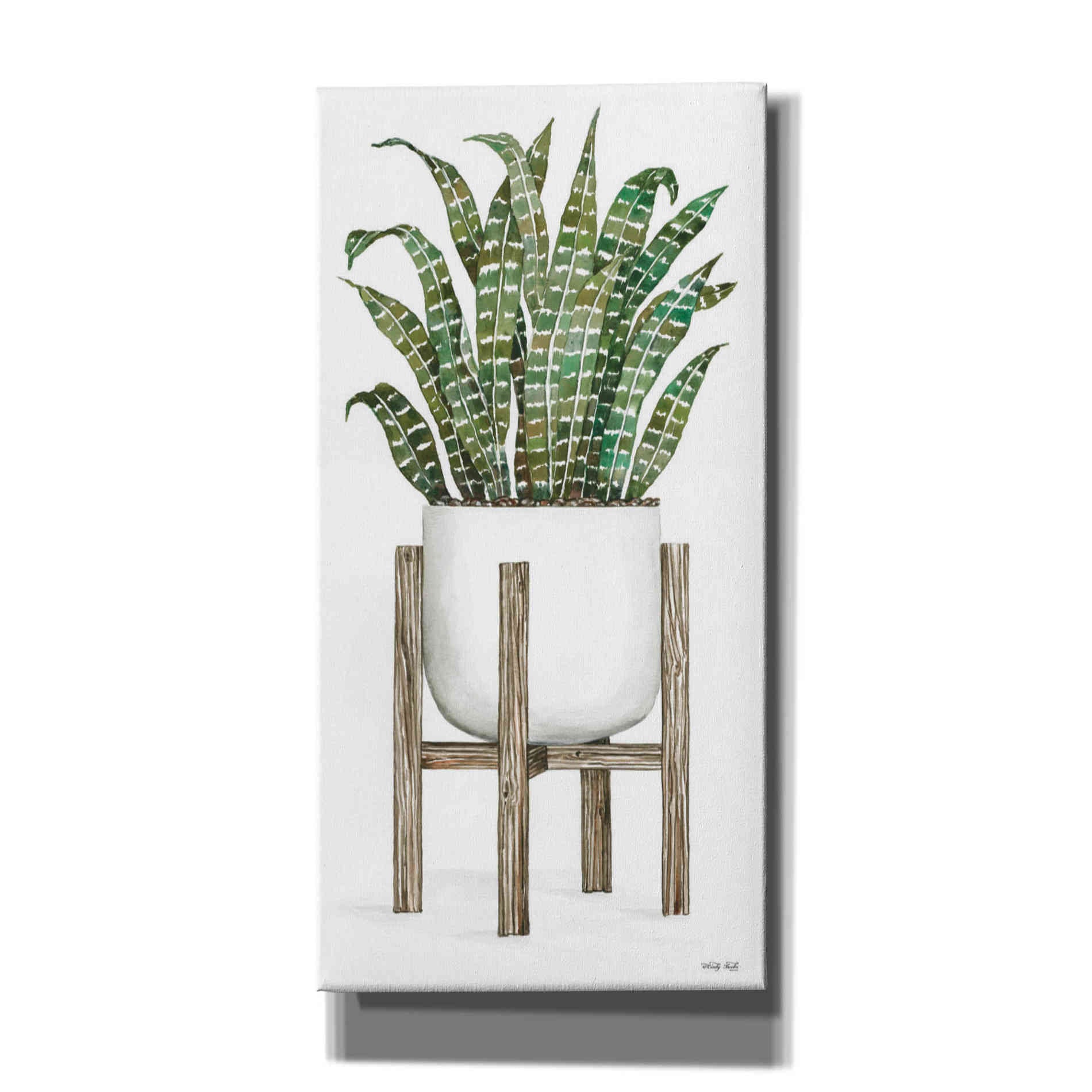 'White Pots on Stands III' by Cindy Jacobs, Canvas Wall Art