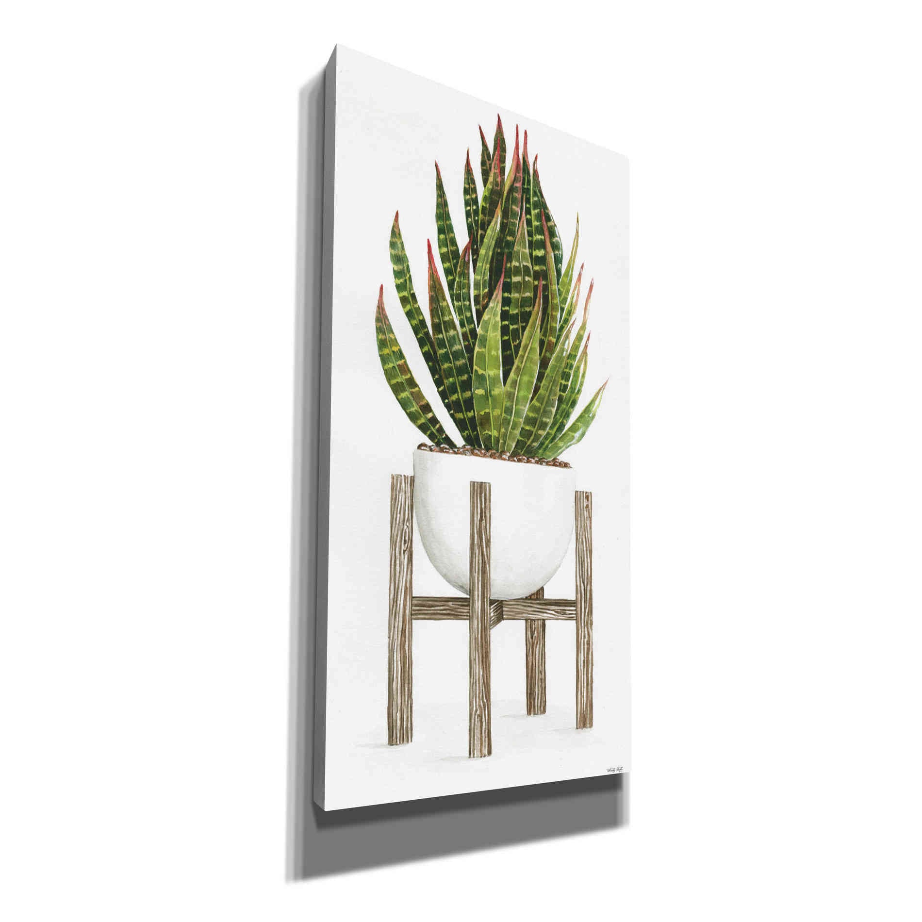 'White Pots on Stands IV' by Cindy Jacobs, Canvas Wall Art