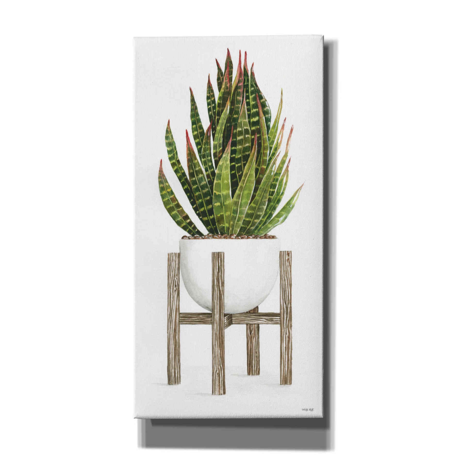 'White Pots on Stands IV' by Cindy Jacobs, Canvas Wall Art