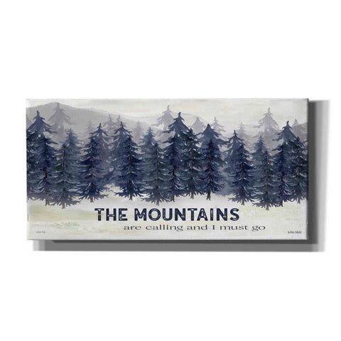 Image of 'Navy Trees The Mountains' by Cindy Jacobs, Canvas Wall Art