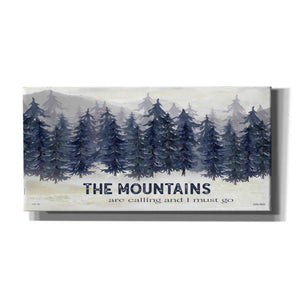 'Navy Trees The Mountains' by Cindy Jacobs, Canvas Wall Art
