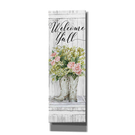 'Welcome Y'all Cowboy Boots' by Cindy Jacobs, Canvas Wall Art