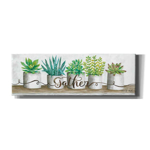 'Gather Succulent Pots' by Cindy Jacobs, Canvas Wall Art