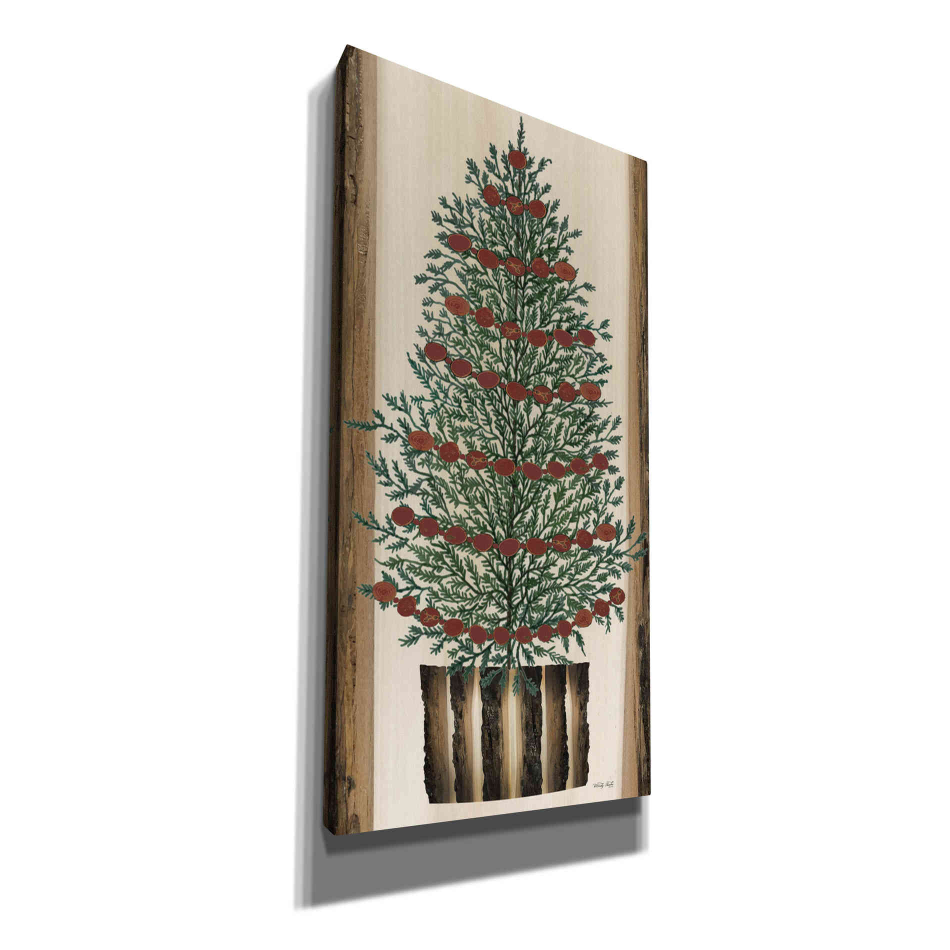 'Woodland Cedar Tree' by Cindy Jacobs, Canvas Wall Art