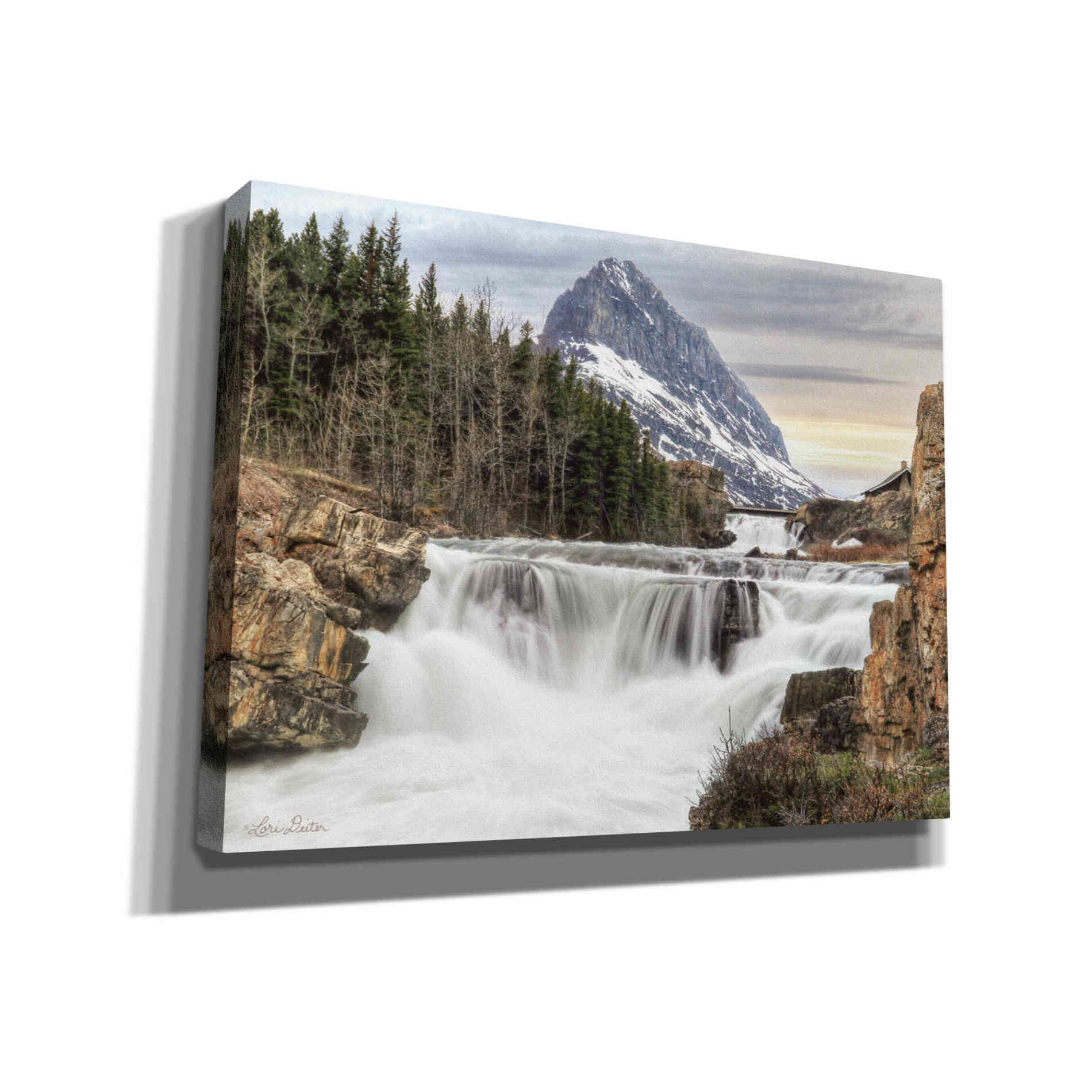 'Swiftcurrent Falls' by Lori Deiter, Canvas Wall Art