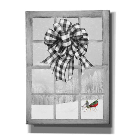Image of 'Christmas Sleigh with Bow' by Lori Deiter, Canvas Wall Art