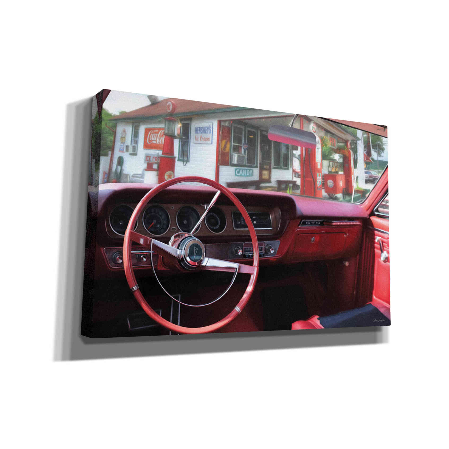 'Pontiac GTO Pitstop' by Lori Deiter, Canvas Wall Art