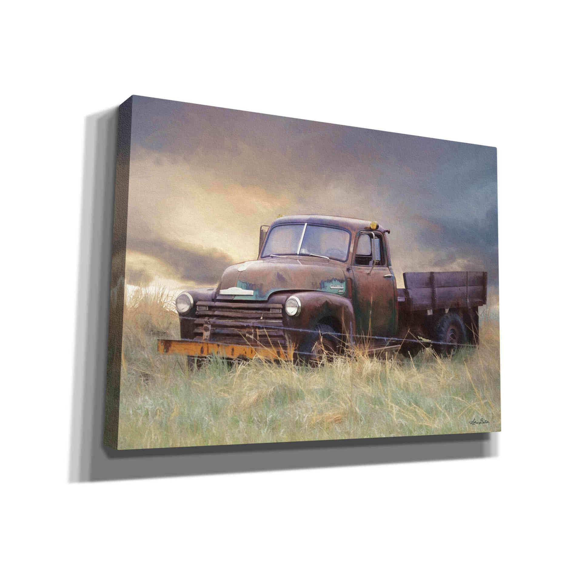 'Rusty Chevy' by Lori Deiter, Canvas Wall Art