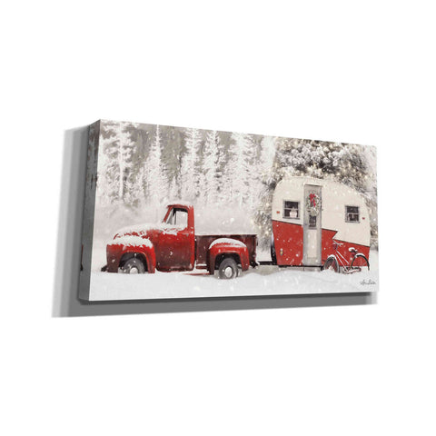 Image of 'Christmas Camper with Bike' by Lori Deiter, Canvas Wall Art