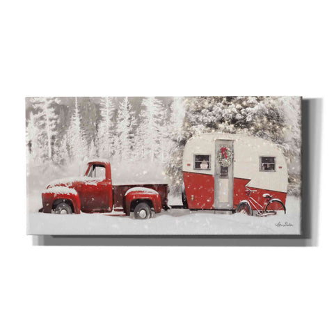 Image of 'Christmas Camper with Bike' by Lori Deiter, Canvas Wall Art