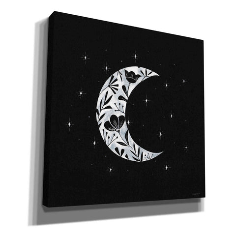 Image of 'Moon Floral Silhouette' by Rachel Nieman, Canvas Wall Art