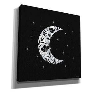 'Moon Floral Silhouette' by Rachel Nieman, Canvas Wall Art