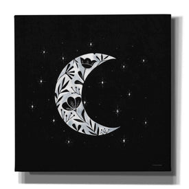 'Moon Floral Silhouette' by Rachel Nieman, Canvas Wall Art
