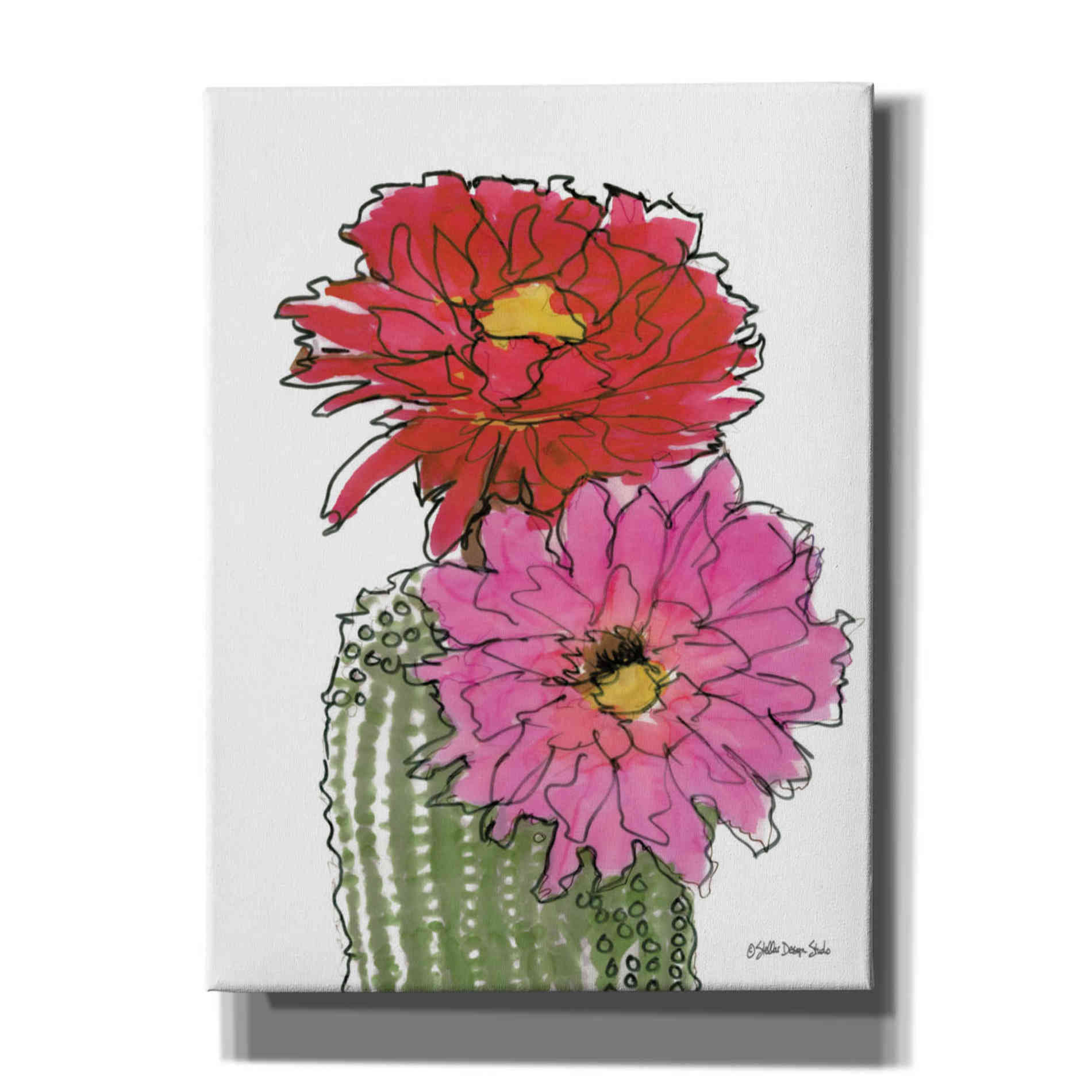 'Cactus Flower 1' by Stellar Design Studio, Canvas Wall Art