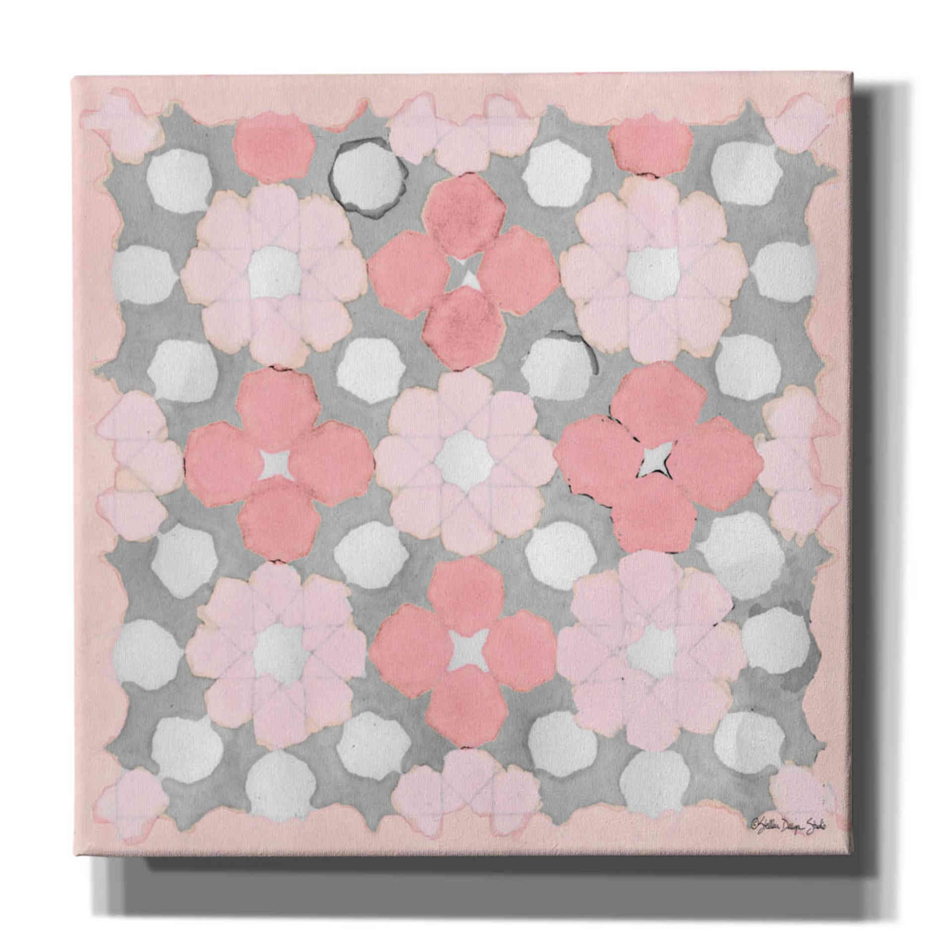 'Pink and Gray Pattern 3' by Stellar Design Studio, Canvas Wall Art