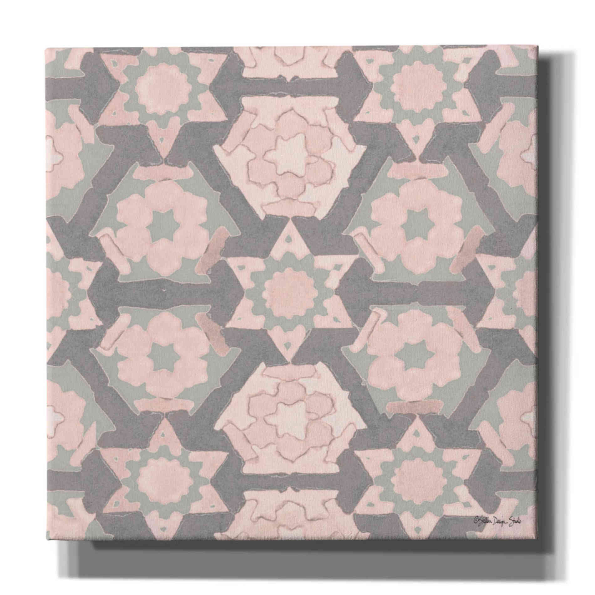 'Pink and Gray Pattern 4' by Stellar Design Studio, Canvas Wall Art