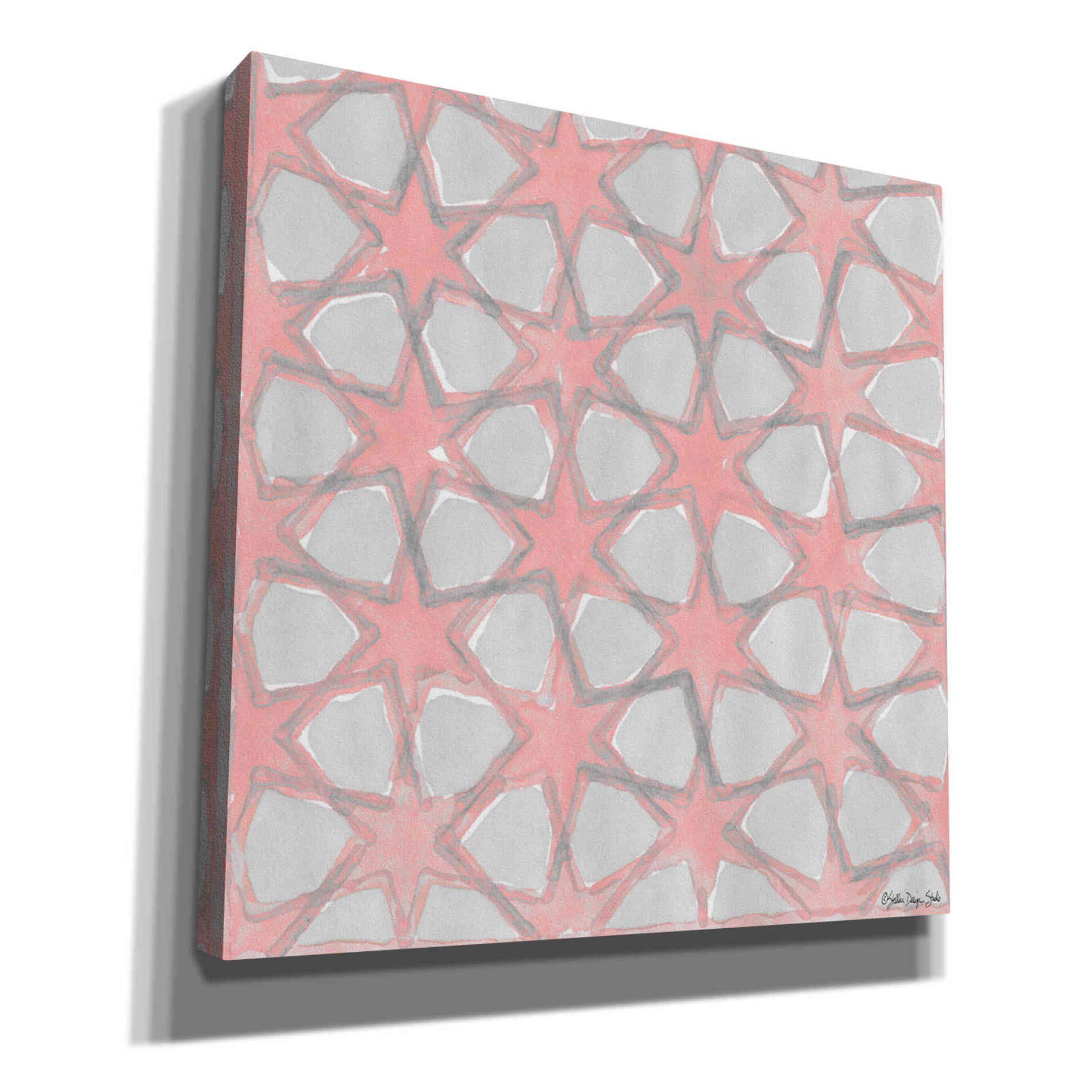 'Pink and Gray Pattern 5' by Stellar Design Studio, Canvas Wall Art