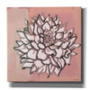 'Pink and Gray Floral 1' by Stellar Design Studio, Canvas Wall Art
