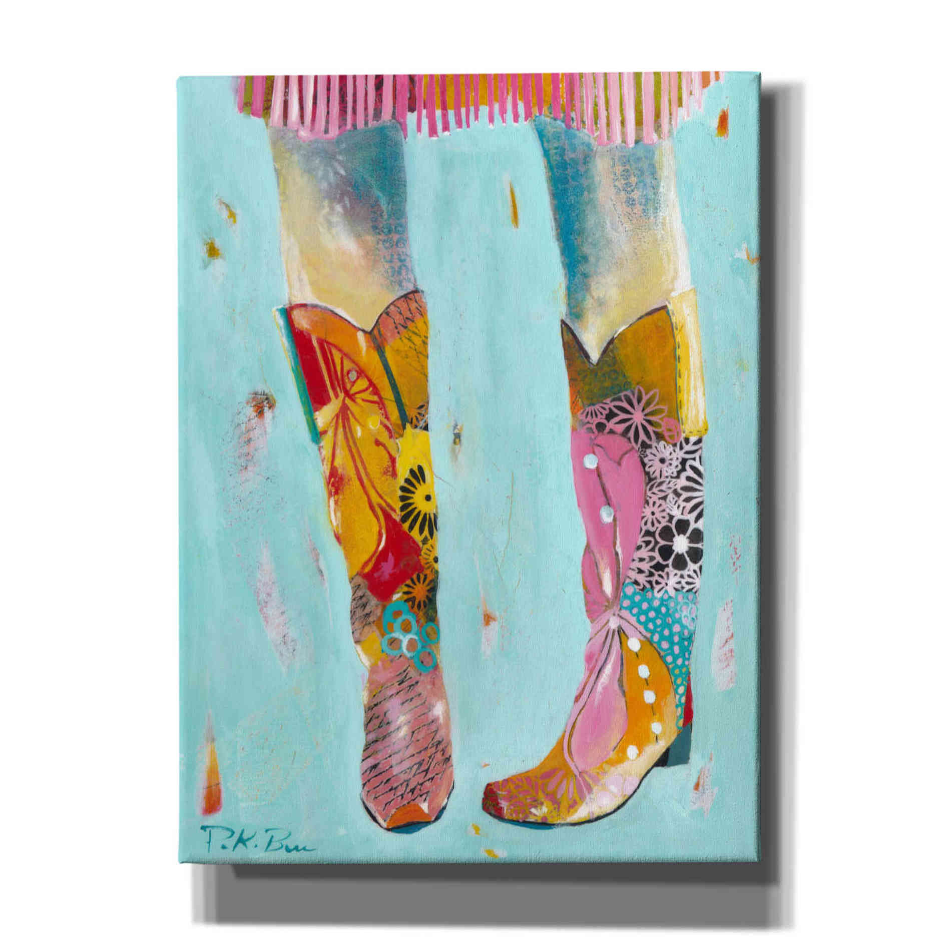 'Cowgirl Boots' by Pamela Beer, Canvas Wall Art
