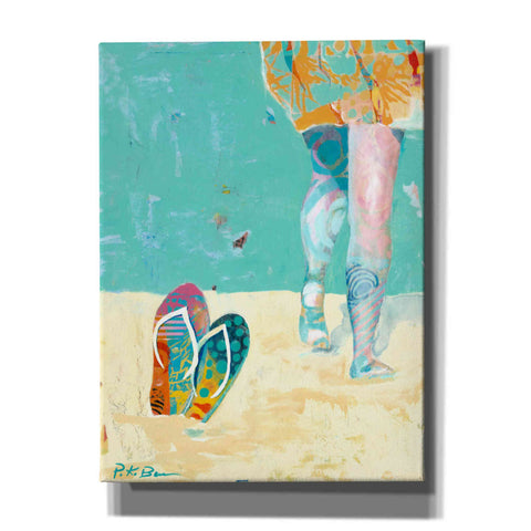 Image of 'Flip Flops on the Beach' by Pamela Beer, Canvas Wall Art