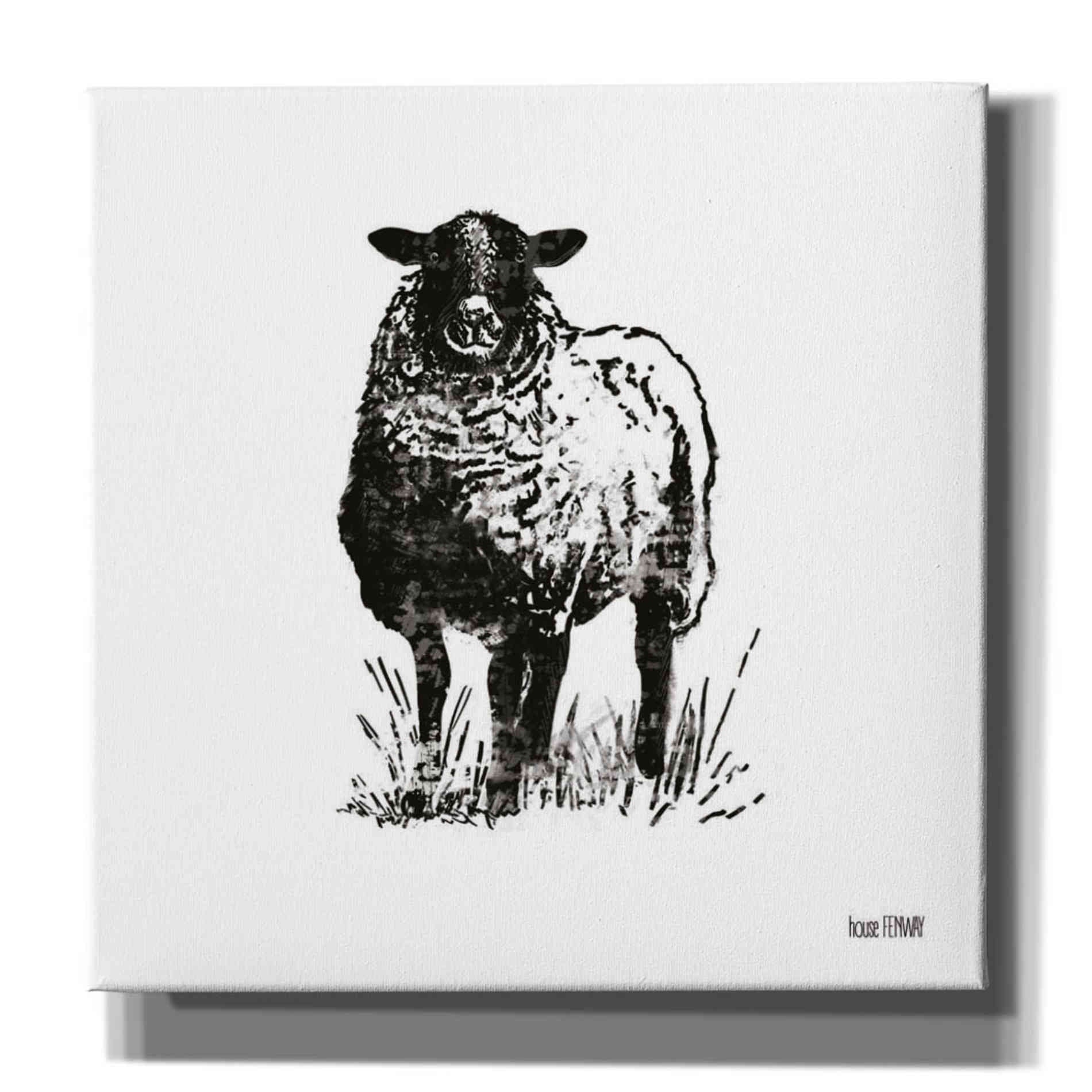'Farmhouse Sheep' by House Fenway, Canvas Wall Art