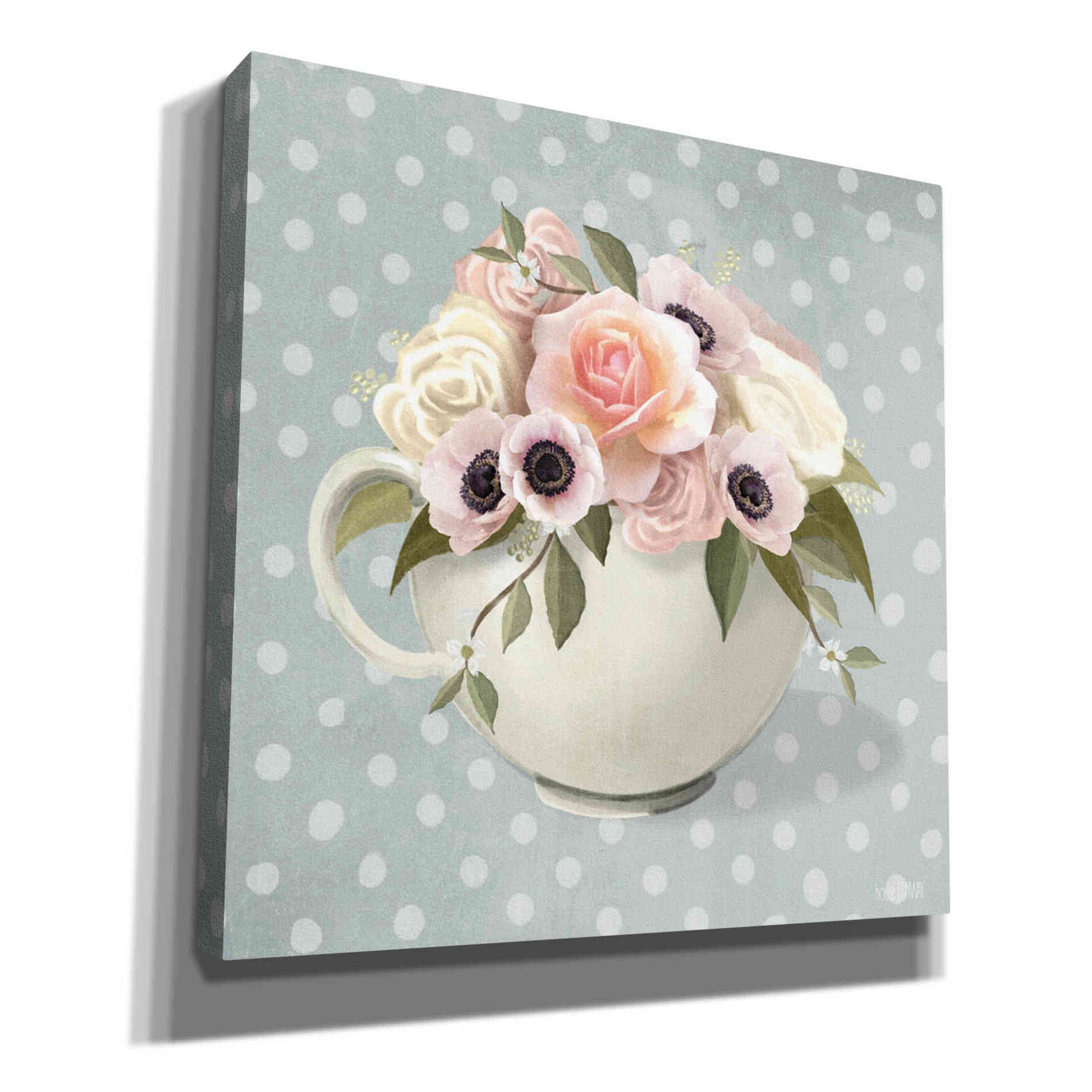 'Polka Dot Coffee-Anemone' by House Fenway, Canvas Wall Art