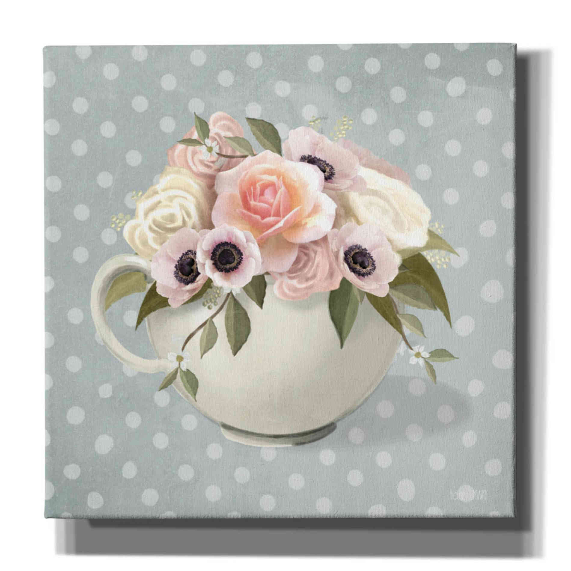 'Polka Dot Coffee-Anemone' by House Fenway, Canvas Wall Art