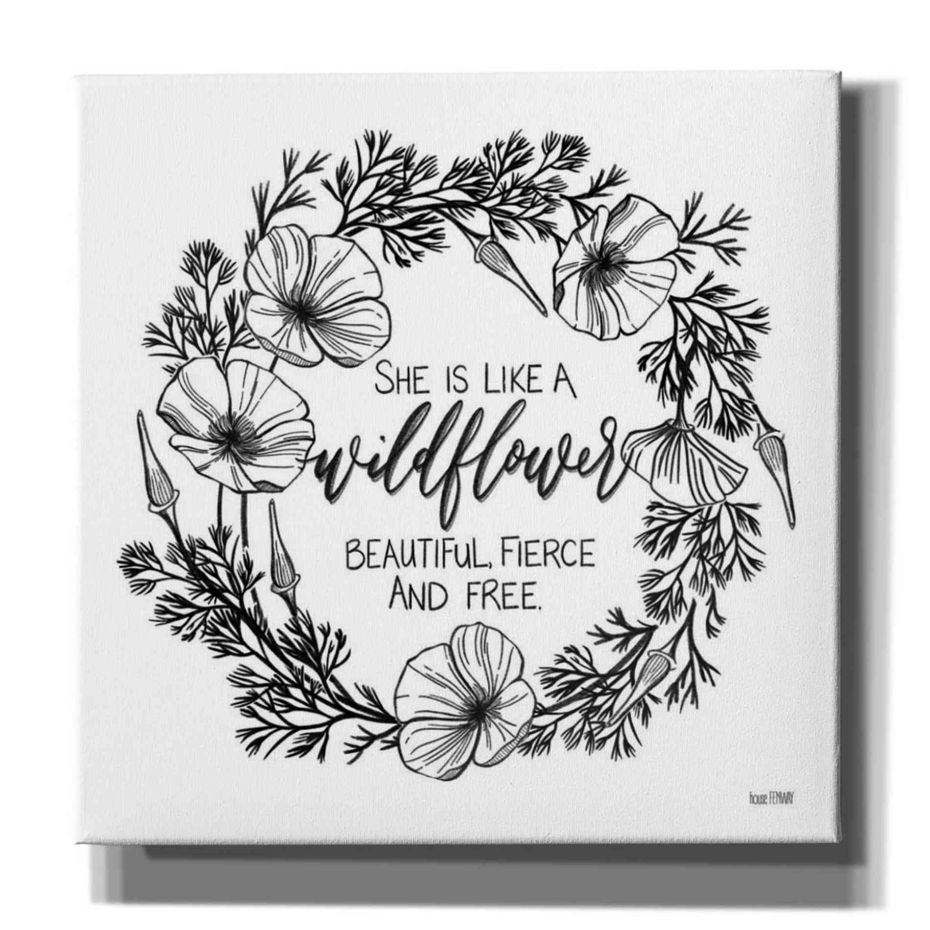 'She is Like a Wildflower' by House Fenway, Canvas Wall Art