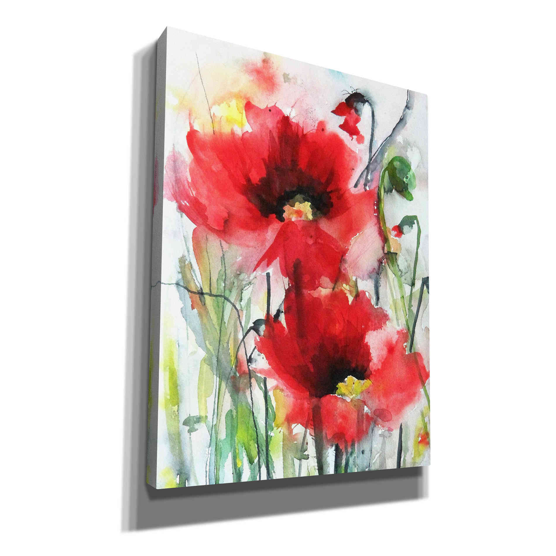 'Red Poppies' by Karin Johannesson, Canvas Wall Art