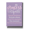 'Princess Etiquette' by Fearfully Made Creations, Canvas Wall Art