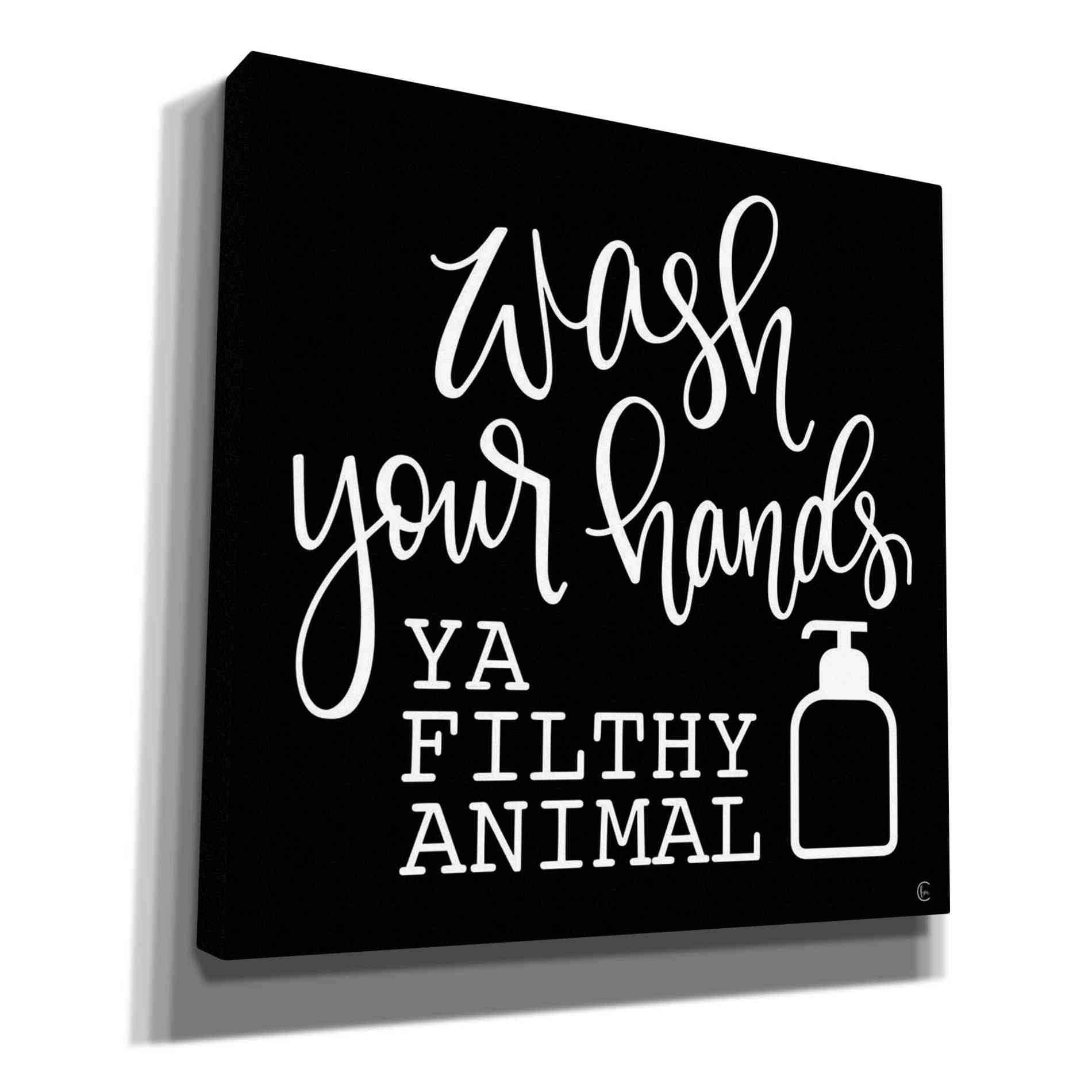 'Wash Your Hands' by Fearfully Made Creations, Canvas Wall Art