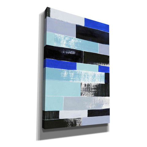 Image of 'Black & Blue Bricks II' by Grace Popp, Canvas Wall Art