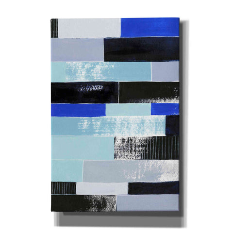 Image of 'Black & Blue Bricks II' by Grace Popp, Canvas Wall Art