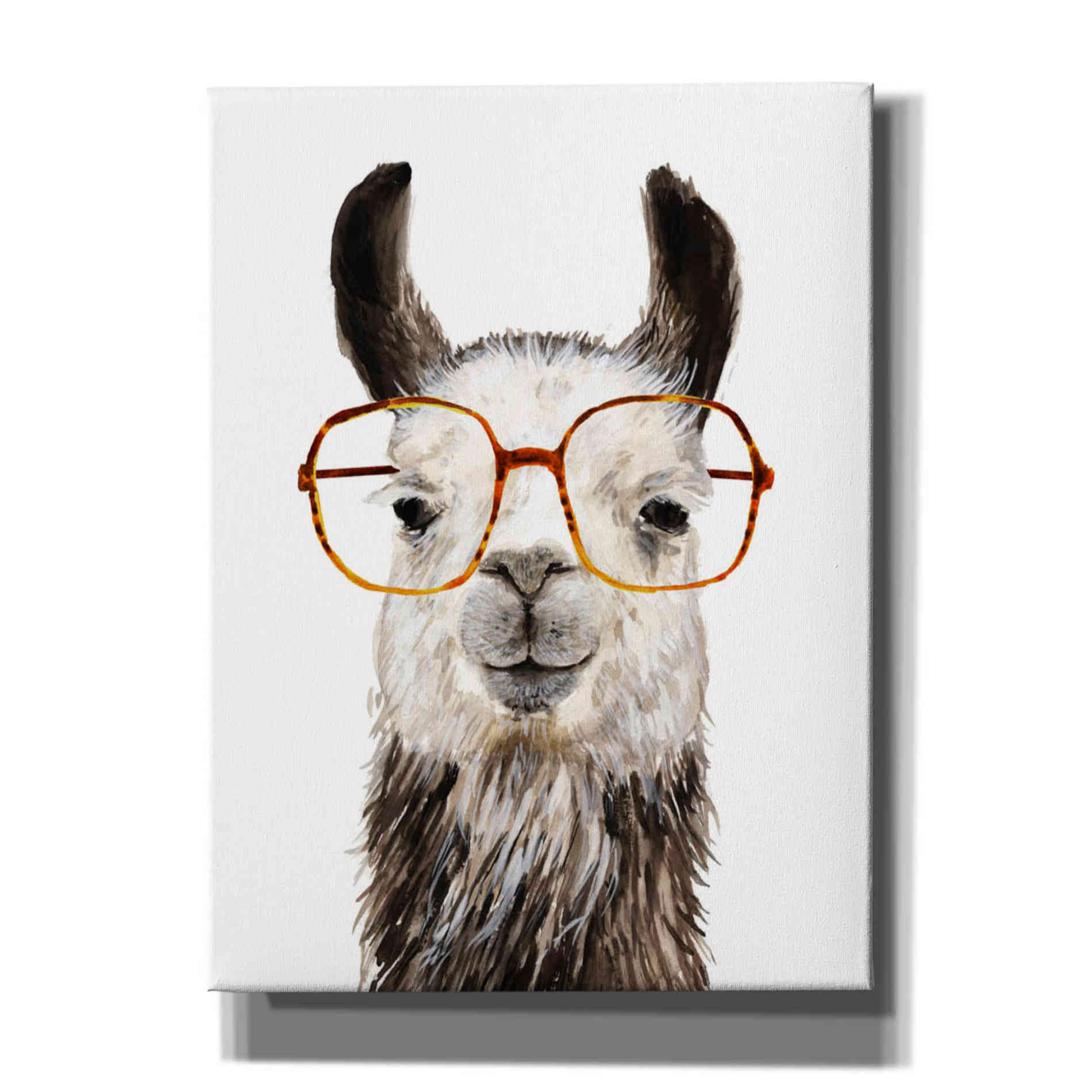 'Hip Llama III' by Victoria Borges, Canvas Wall Art