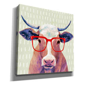 'Bespectacled Bovine I' by Victoria Borges, Canvas Wall Art