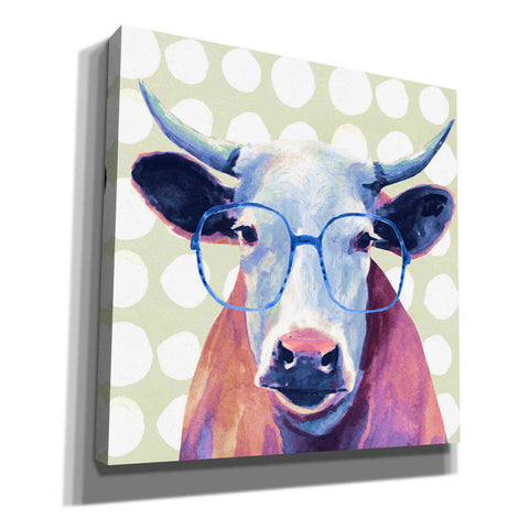Image of 'Bespectacled Bovine II' by Victoria Borges, Canvas Wall Art