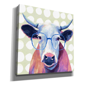 'Bespectacled Bovine II' by Victoria Borges, Canvas Wall Art