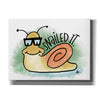 'Snailed It' by Erin Barrett, Canvas Wall Art