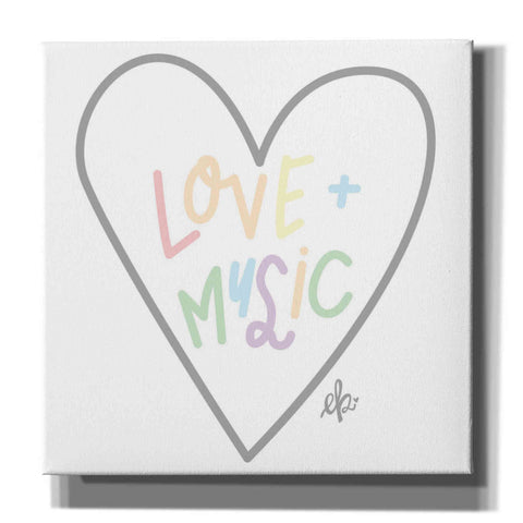 'Love and Music' by Erin Barrett, Canvas Wall Art