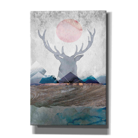 Image of 'Deer and Mountains 2' by Louis Duncan-He, Canvas Wall Art