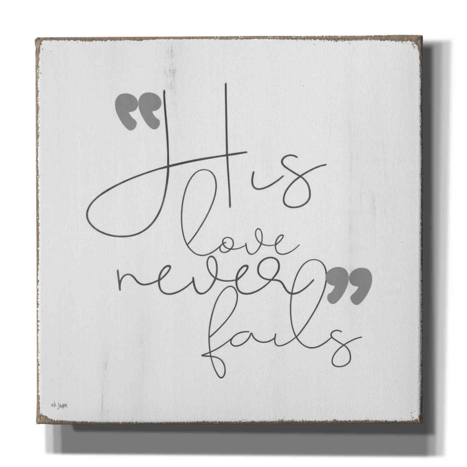 'His Love Never Fails' by Jaxn Blvd, Canvas Wall Art
