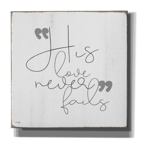 Image of 'His Love Never Fails' by Jaxn Blvd, Canvas Wall Art