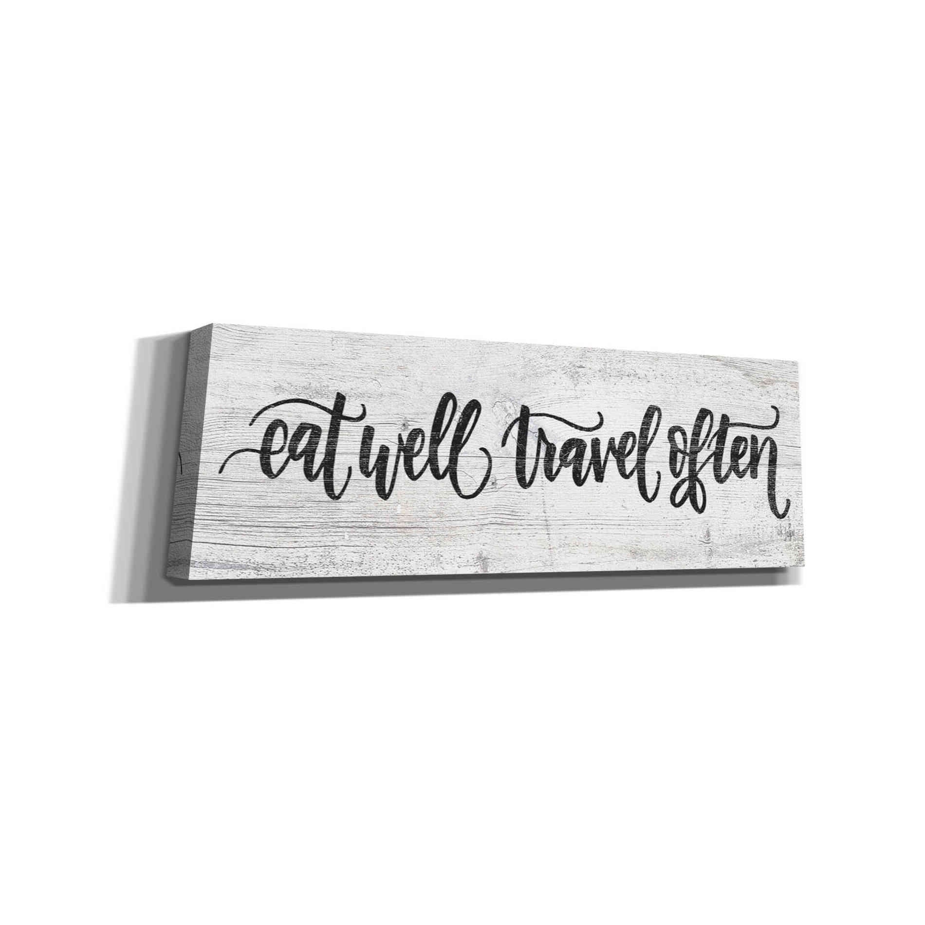 'Eat Well, Travel Often' by Jaxn Blvd, Canvas Wall Art